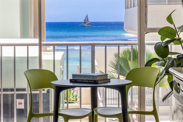 2801 Coconut Ave Unit 2G, Honolulu, HI 96815 - balcony with view of water and beach