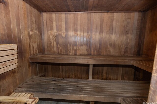 415 S St Unit 2902, Honolulu, HI 96813 - sauna featuring wood ceiling and wooden walls