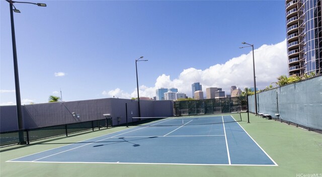 415 S St Unit 2902, Honolulu, HI 96813 - view of tennis court with a view of skyline and community basketball court