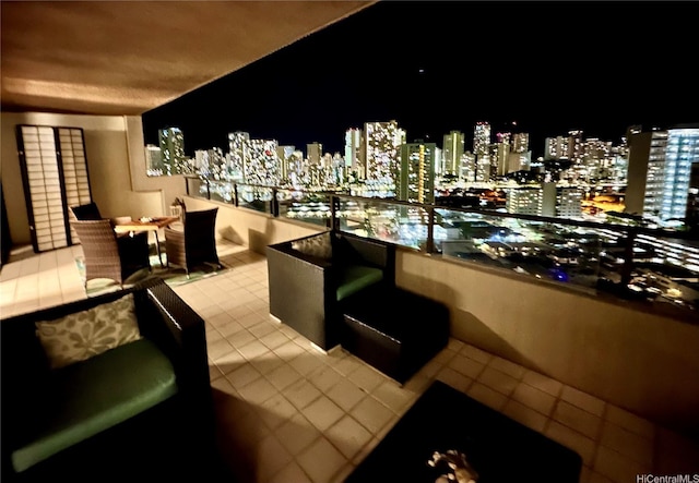 581 Kamoku St Unit 2408, Honolulu, HI 96826 - balcony at twilight with a view of city lights