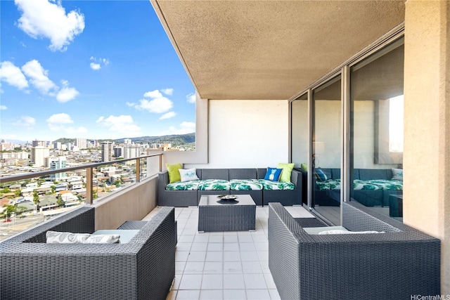 581 Kamoku St Unit 2408, Honolulu, HI 96826 - balcony featuring an outdoor hangout area and a view of city