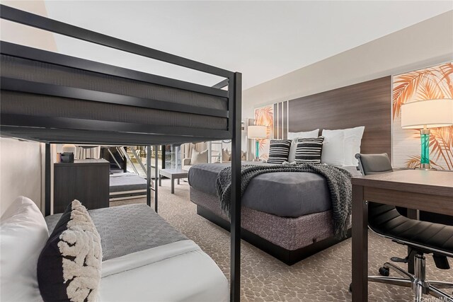 1850 Ala Moana Blvd Unit 202, Honolulu, HI 96815 - bedroom featuring carpet and an office area