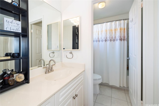 92-7049 Elele St Unit 29, Kapolei, HI 96707 - bathroom with toilet, tile patterned flooring, a shower with curtain, and vanity