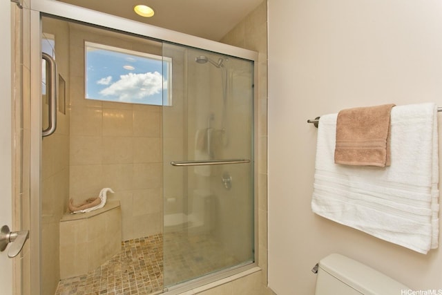 725 Kapiolani Blvd Unit 2901, Honolulu, HI 96813 - full bathroom featuring a stall shower and toilet
