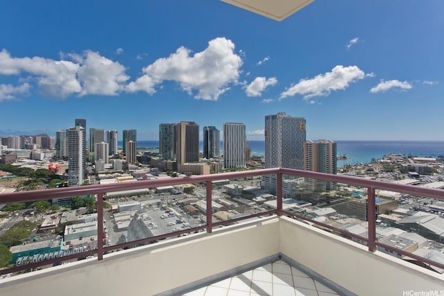 725 Kapiolani Blvd Unit 2901, Honolulu, HI 96813 - balcony featuring a view of skyline and a water view