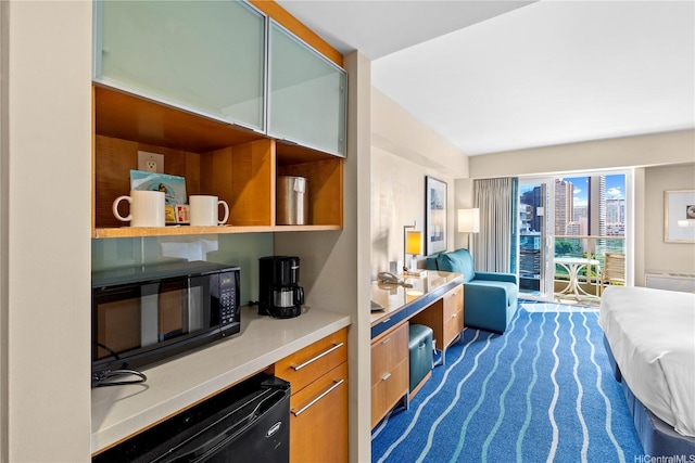 410 Atkinson Dr Unit 1616, Honolulu, HI 96814 - living room featuring dark carpet