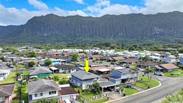 41-532 Kumuhau St, Waimanalo, HI 96795 - aerial view of residential area with mountains