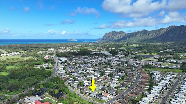 41-532 Kumuhau St, Waimanalo, HI 96795 - aerial overview of property's location with a water and mountain view