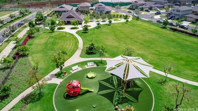 aerial view of residential area