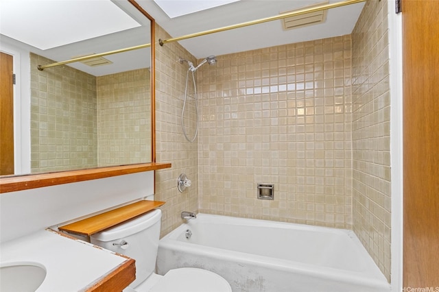 1040 Lunalilo St Unit 706, Honolulu, HI 96822 - bathroom with bathtub / shower combination, toilet, and vanity
