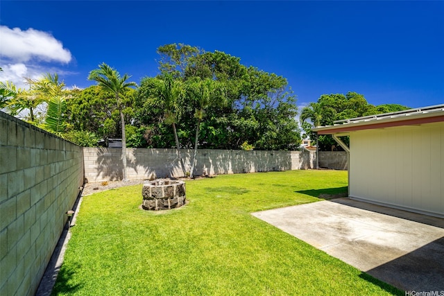 622 Pamaele St, Kailua, HI 96734 - view of yard featuring a fire pit and a patio