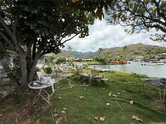 6254 Kawaihae Pl Unit C, Honolulu, HI 96825 - view of green lawn featuring a water and mountain view