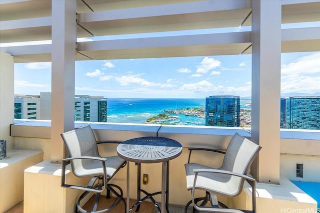 1177 Queen St Unit Ph4608, Honolulu, HI 96814 - balcony with a view of city and a water view
