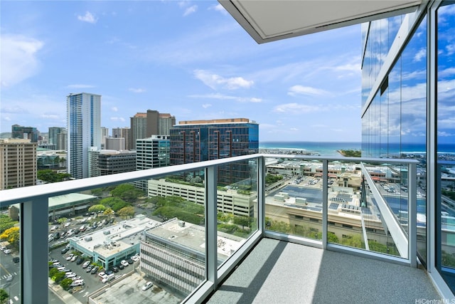 629 Keeaumoku St Unit 2103, Honolulu, HI 96814 - balcony featuring a city view and a water view
