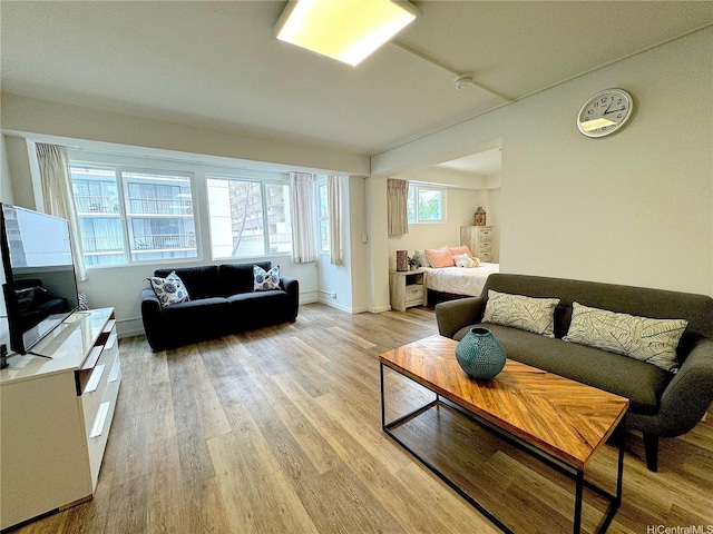 410 Nahua St Unit 302, Honolulu, HI 96815 - living room featuring light wood-type flooring