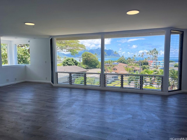 47-218 Kamehameha Hwy, Kaneohe, HI 96744 - spare room with baseboards, wood finished floors, and recessed lighting
