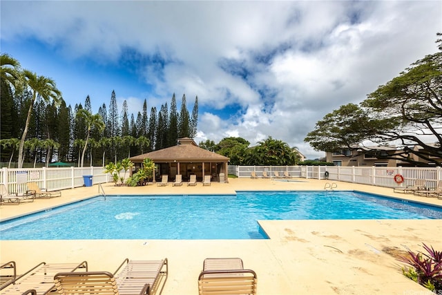 46-049 Aliianela Pl Unit 1713, Kaneohe, HI 96744 - community pool featuring fence, a patio, and a gazebo