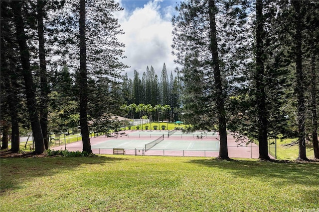 46-049 Aliianela Pl Unit 1713, Kaneohe, HI 96744 - view of tennis court featuring a yard