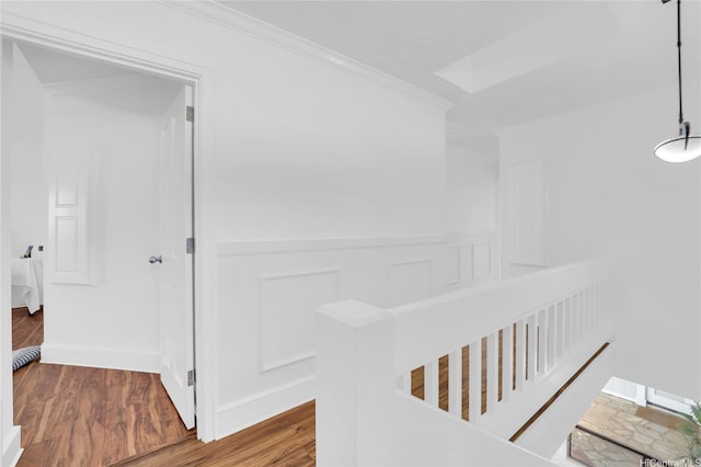 382 Kuanalu Pl, Honolulu, HI 96825 - hallway with wood finished floors, ornamental molding, and baseboards