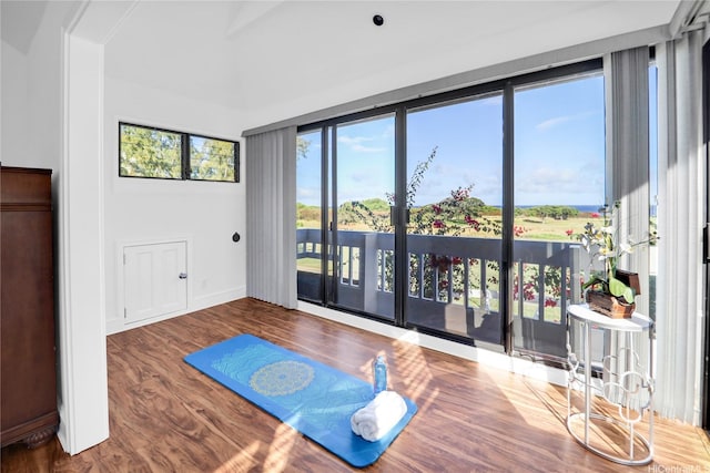 382 Kuanalu Pl, Honolulu, HI 96825 - exercise area featuring wood finished floors and baseboards