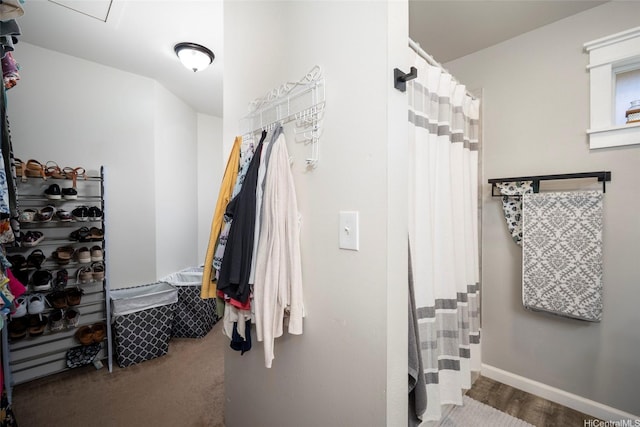 91-422 Makalea St Unit 94, Ewa Beach, HI 96706 - bathroom featuring a shower with curtain and baseboards