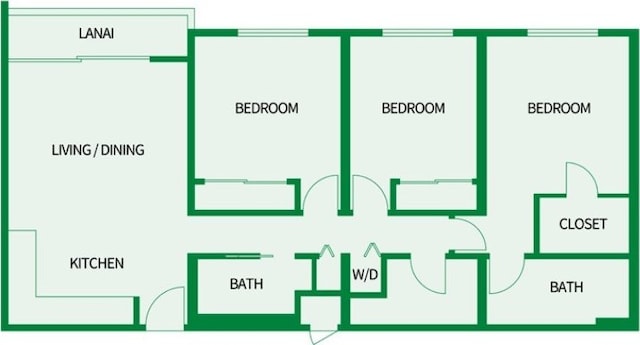 801 S St Unit 1723, Honolulu, HI 96813 - home floor plan