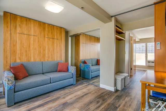 2425 Kuhio Ave Unit 1401, Honolulu, HI 96815 - living room with wood finished floors