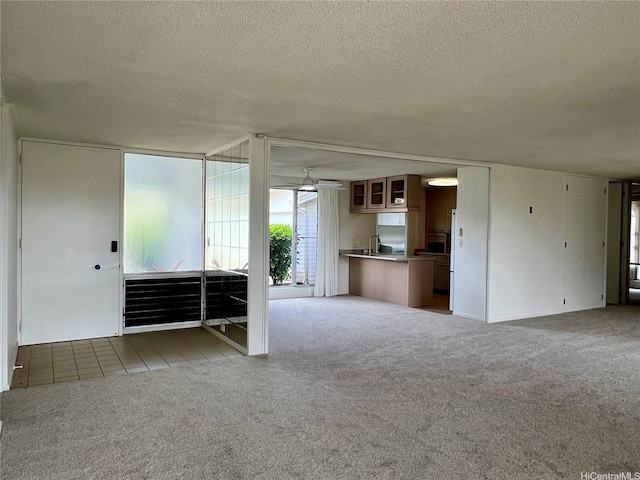 118 Kalalau St, Honolulu, HI 96825 - unfurnished living room with a textured ceiling and carpet flooring