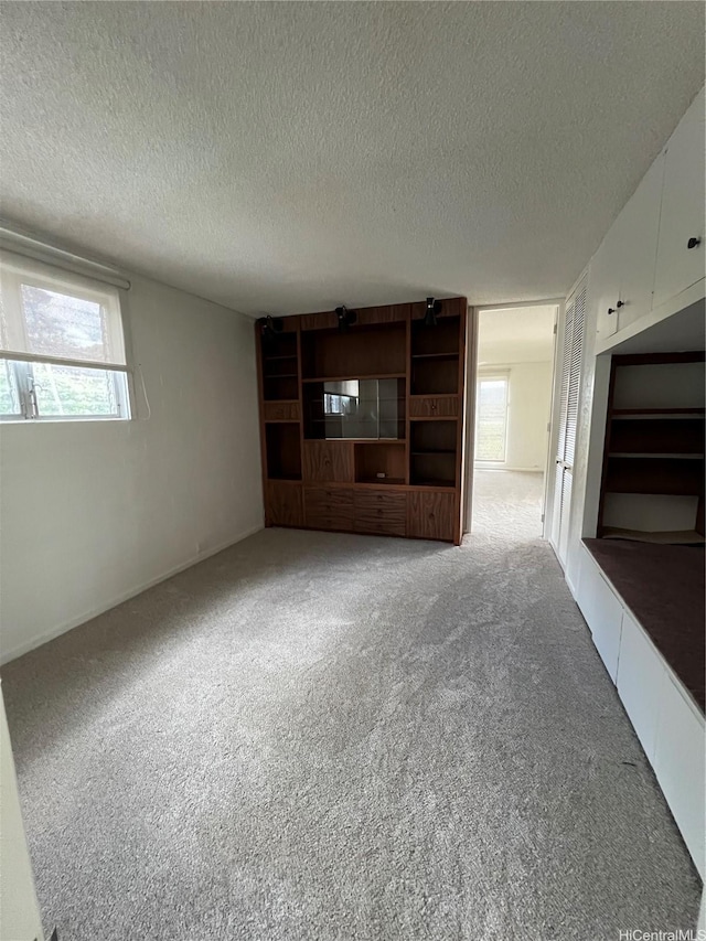 118 Kalalau St, Honolulu, HI 96825 - unfurnished living room with a textured ceiling, carpet floors, and healthy amount of natural light