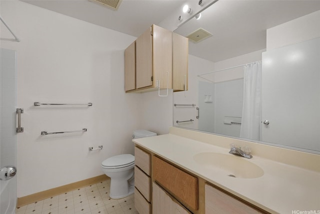 95-1059 Koolani Dr Unit 4, Mililani, HI 96789 - full bath with tile patterned floors, a shower with curtain, toilet, and vanity