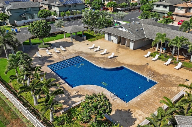 91-1001 Keaunui Dr Unit 441, Ewa Beach, HI 96706 - community pool with a residential view, a gazebo, and fence