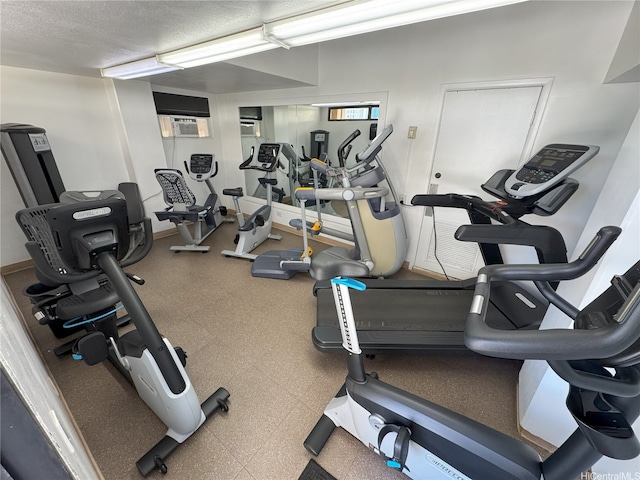 1778 Ala Moana Blvd Unit 1502, Honolulu, HI 96815 - workout area featuring a textured ceiling
