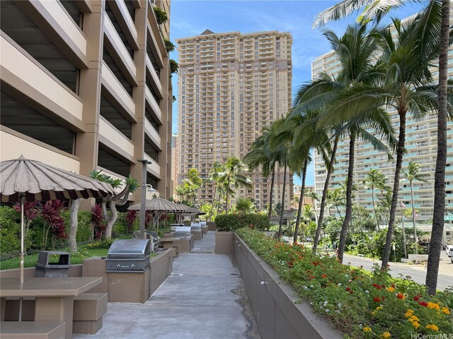 1778 Ala Moana Blvd Unit 1502, Honolulu, HI 96815 - view of community with an outdoor kitchen
