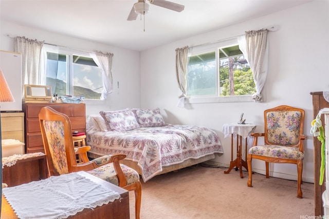 1164 Manulani St, Kailua, HI 96734 - carpeted bedroom with ceiling fan