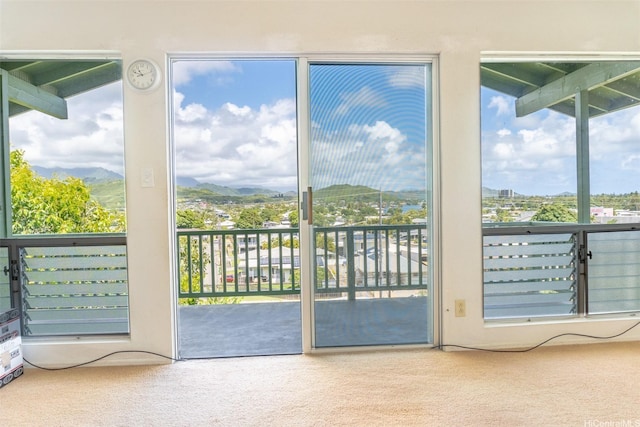 1164 Manulani St, Kailua, HI 96734 - doorway with carpet floors and plenty of natural light