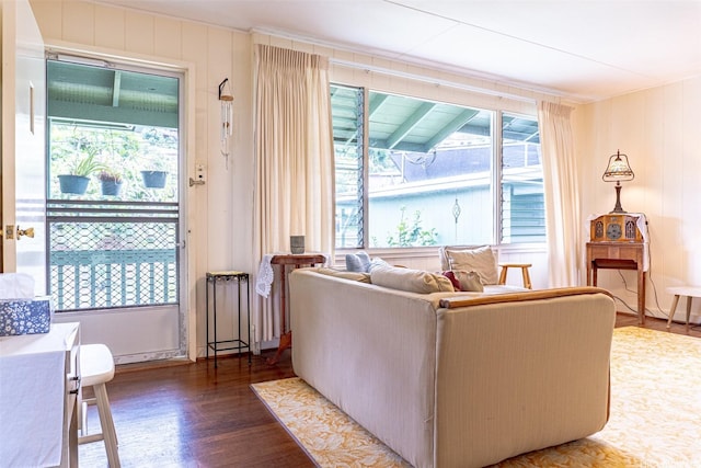 1164 Manulani St, Kailua, HI 96734 - living area featuring wood finished floors and plenty of natural light