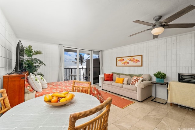 53-567 Kamehameha Hwy Unit 503, Hauula, HI 96717 - dining room featuring a ceiling fan