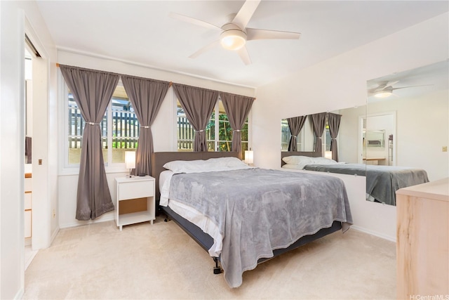 3115 Kaunaoa St, Honolulu, HI 96815 - bedroom with carpet, baseboards, and a ceiling fan
