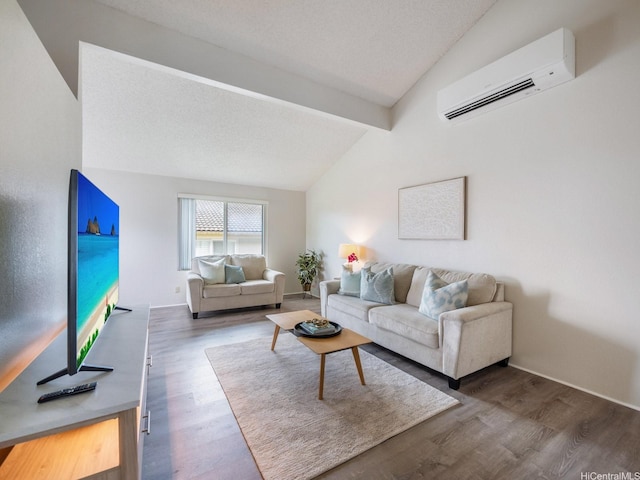 45-812 Kupohu St, Kaneohe, HI 96744 - living room with an AC wall unit and wood finished floors