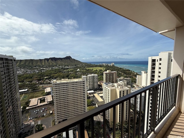 201 Ohua Ave Unit 3709-I, Honolulu, HI 96815 - balcony with a water view and a city view