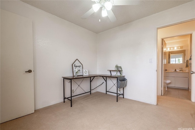 94-1064 Paawalu St Unit N1, Waipahu, HI 96797 - office space featuring carpet floors, ceiling fan, and a sink