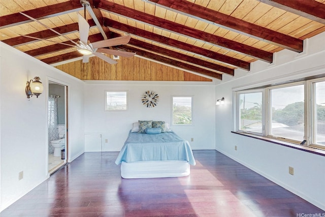 201 N Circle Mauka St, Wahiawa, HI 96786 - bedroom with wooden ceiling, wood finished floors, and ensuite bath