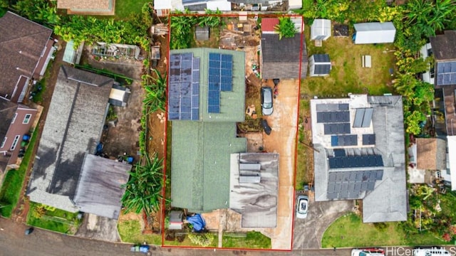 201 N Circle Mauka St, Wahiawa, HI 96786 - aerial view of residential area with property parcel outlined