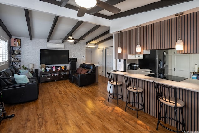 2283 Anapanapa St, Pearl City, HI 96782 - living room featuring a ceiling fan and wood finished floors
