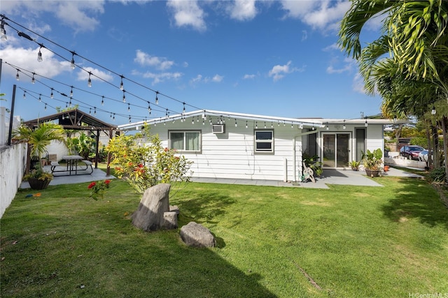 2283 Anapanapa St, Pearl City, HI 96782 - rear view of property with a gazebo, a patio, and a yard