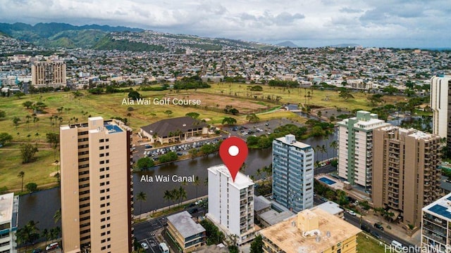 2509 Ala Wai Blvd Unit 804, Honolulu, HI 96815 - bird's eye view of a water and mountain view