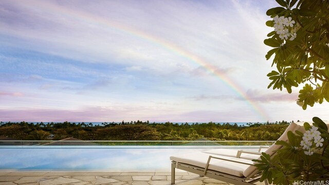 2139 Kuhio Ave Unit D1008, Honolulu, HI 96815 - view of pool at dusk