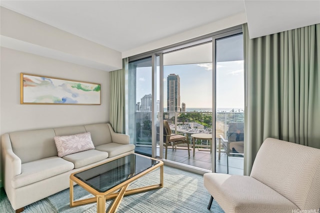383 Kalaimoku St Unit 1112, Honolulu, HI 96815 - living room featuring a city view