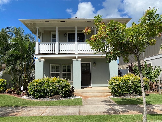 91-1775 Waiaama St, Ewa Beach, HI 96706 - view of front of home featuring a balcony and covered porch