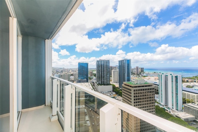 1296 Kapiolani Blvd Unit 3805, Honolulu, HI 96814 - balcony featuring a city view and a water view